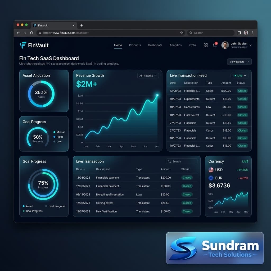 FinVault - Real-time Analytics Dashboard